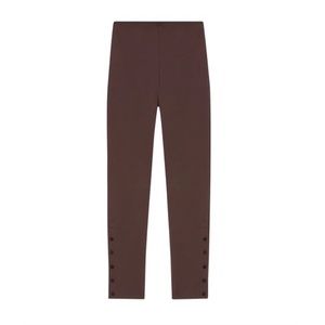 Theory Button Leggings Side slits at hem with button closures in Mocha